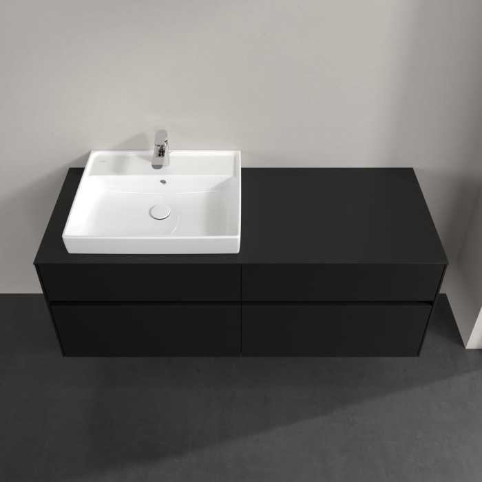 Villeroy & Boch Collaro Waschtischunterschrank 140 x 54,8 cm , mit LED-Beleuchtung, mit 4 Auszügen