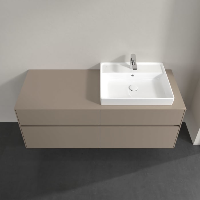 Villeroy & Boch Collaro Waschtischunterschrank 140 x 54,8 cm , mit LED-Beleuchtung, mit 4 Auszügen