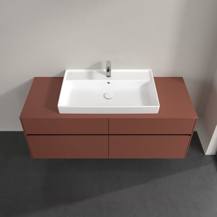 Villeroy & Boch Collaro Waschtischunterschrank 140 x 54,8 cm , mit LED-Beleuchtung, mit 4 Auszügen