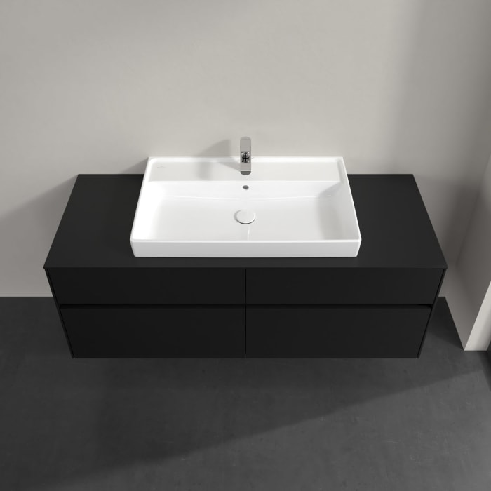 Villeroy & Boch Collaro Waschtischunterschrank 140 x 54,8 cm , mit LED-Beleuchtung, mit 4 Auszügen