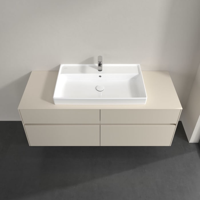 Villeroy & Boch Collaro Waschtischunterschrank 140 x 54,8 cm , mit LED-Beleuchtung, mit 4 Auszügen