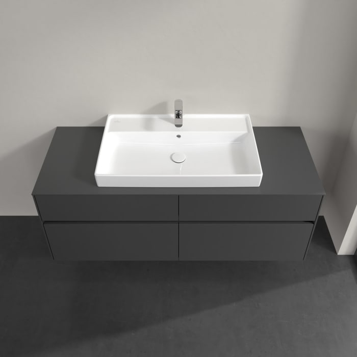 Villeroy & Boch Collaro Waschtischunterschrank 140 x 54,8 cm , mit LED-Beleuchtung, mit 4 Auszügen