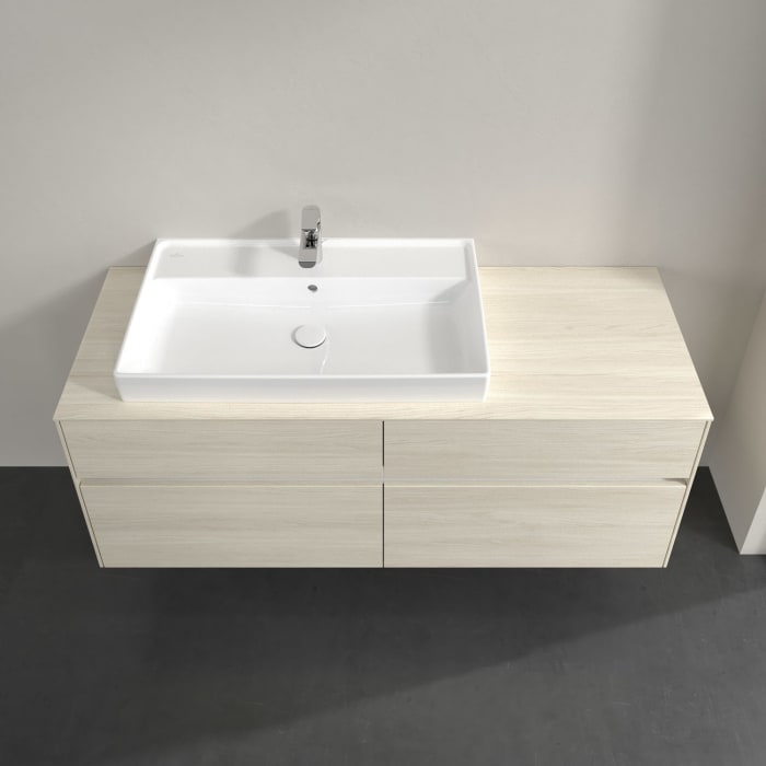 Villeroy & Boch Collaro Waschtischunterschrank 140 x 54,8 cm , mit LED-Beleuchtung, mit 4 Auszügen