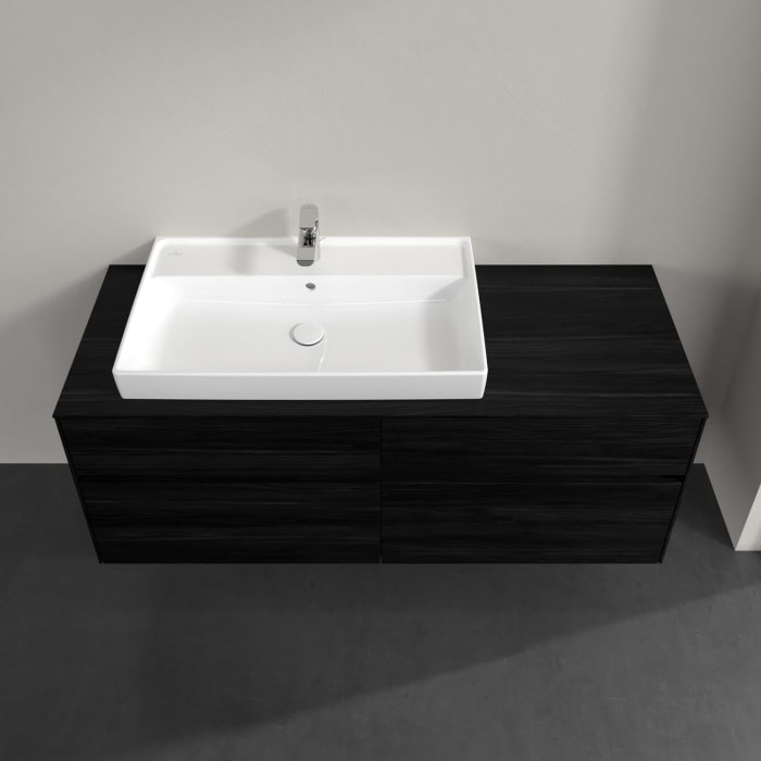 Villeroy & Boch Collaro Waschtischunterschrank 140 x 54,8 cm , mit LED-Beleuchtung, mit 4 Auszügen