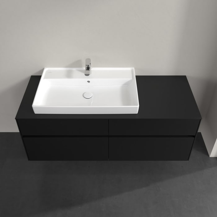 Villeroy & Boch Collaro Waschtischunterschrank 140 x 54,8 cm , mit LED-Beleuchtung, mit 4 Auszügen