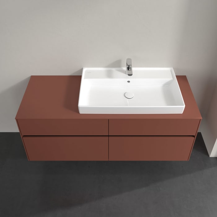 Villeroy & Boch Collaro Waschtischunterschrank 140 x 54,8 cm , mit LED-Beleuchtung, mit 4 Auszügen