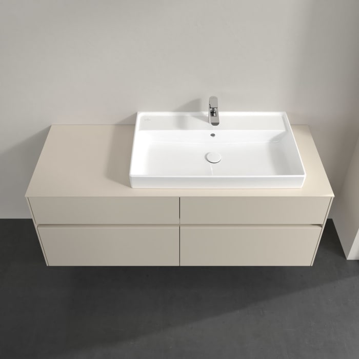 Villeroy & Boch Collaro Waschtischunterschrank 140 x 54,8 cm , mit LED-Beleuchtung, mit 4 Auszügen