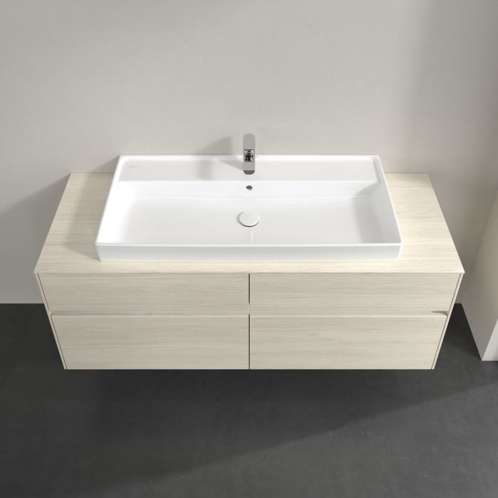 Villeroy & Boch Collaro Waschtischunterschrank 140 x 54,8 cm , mit LED-Beleuchtung, mit 4 Auszügen