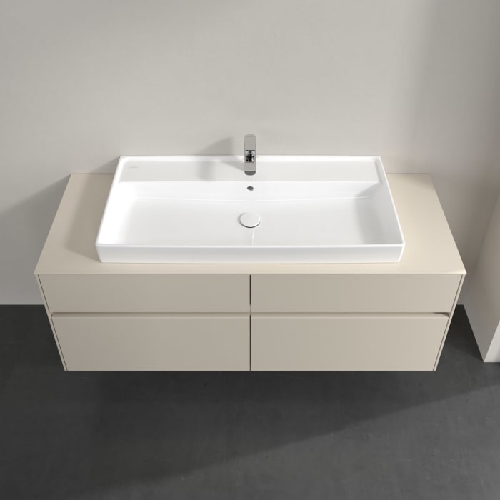 Villeroy & Boch Collaro Waschtischunterschrank 140 x 54,8 cm , mit LED-Beleuchtung, mit 4 Auszügen