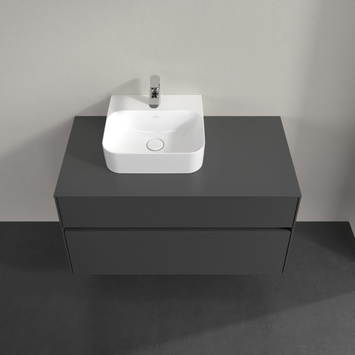 Villeroy & Boch Collaro Waschtischunterschrank 100 x 54,8 cm , mit LED-Beleuchtung, mit 2 Auszügen