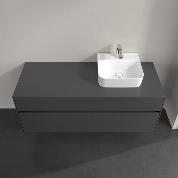 Villeroy & Boch Collaro Waschtischunterschrank 140 x 54,8 cm , mit LED-Beleuchtung, mit 4 Auszügen