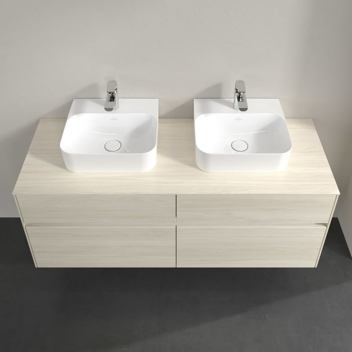 Villeroy & Boch Collaro Waschtischunterschrank 140 x 54,8 cm , mit LED-Beleuchtung, mit 4 Auszügen