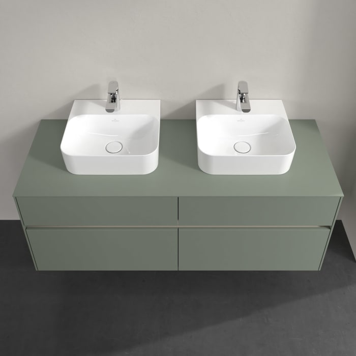 Villeroy & Boch Collaro Waschtischunterschrank 140 x 54,8 cm , mit LED-Beleuchtung, mit 4 Auszügen