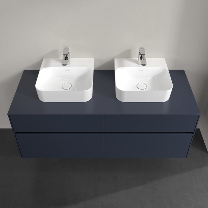 Villeroy & Boch Collaro Waschtischunterschrank 140 x 54,8 cm , mit LED-Beleuchtung, mit 4 Auszügen