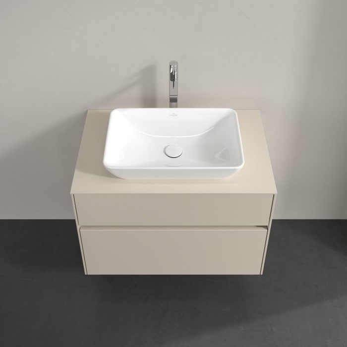 Villeroy & Boch Collaro Waschtischunterschrank 80 x 54,8 cm , mit LED-Beleuchtung, mit 2 Auszügen