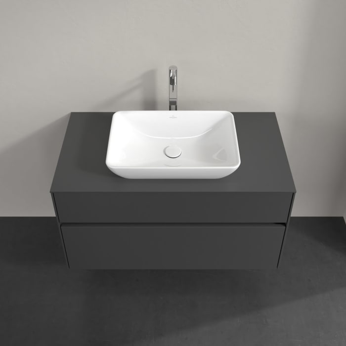 Villeroy & Boch Collaro Waschtischunterschrank 100 x 54,8 cm , mit LED-Beleuchtung, mit 2 Auszügen