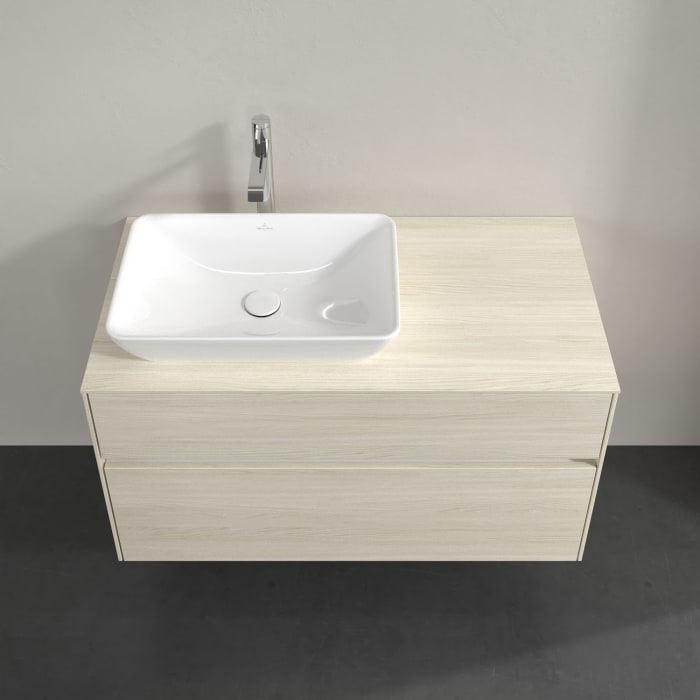 Villeroy & Boch Collaro Waschtischunterschrank 100 x 54,8 cm , mit LED-Beleuchtung, mit 2 Auszügen