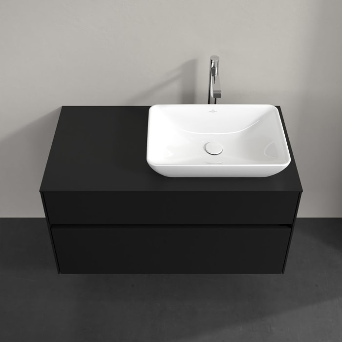 Villeroy & Boch Collaro Waschtischunterschrank 100 x 54,8 cm , mit LED-Beleuchtung, mit 2 Auszügen