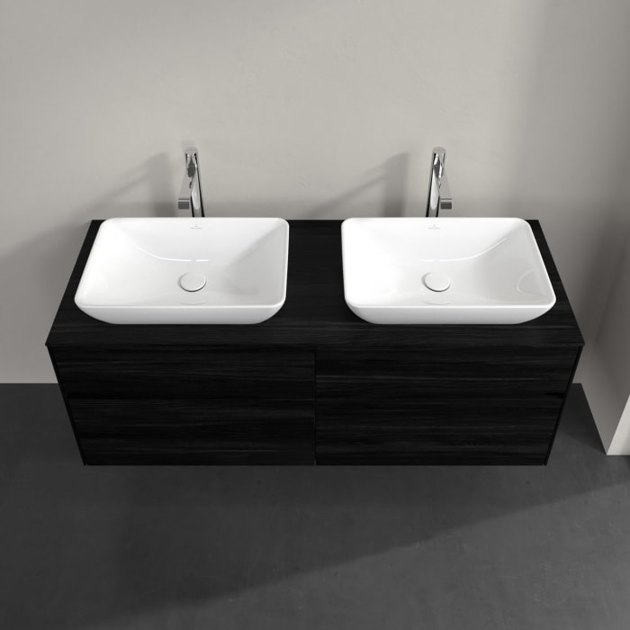 Villeroy & Boch Collaro Waschtischunterschrank 140 x 54,8 cm , mit LED-Beleuchtung, mit 4 Auszügen