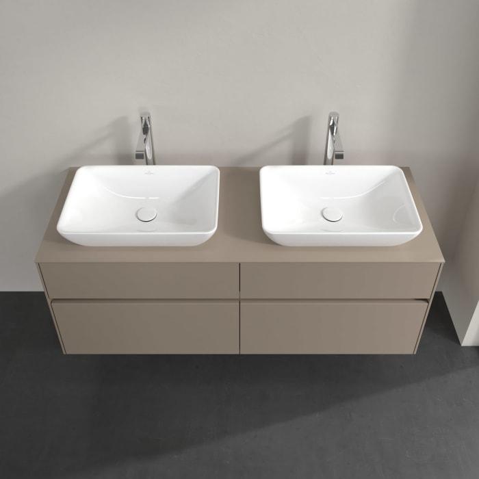 Villeroy & Boch Collaro Waschtischunterschrank 140 x 54,8 cm , mit LED-Beleuchtung, mit 4 Auszügen