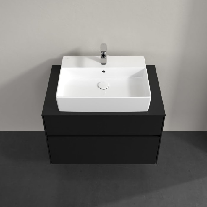 Villeroy & Boch Collaro Waschtischunterschrank 80 x 54,8 cm , mit LED-Beleuchtung, mit 2 Auszügen