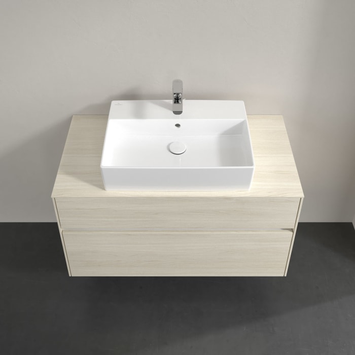 Villeroy & Boch Collaro Waschtischunterschrank 100 x 54,8 cm , mit LED-Beleuchtung, mit 2 Auszügen