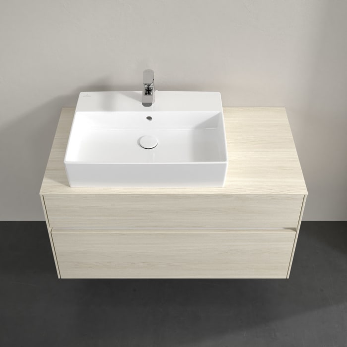 Villeroy & Boch Collaro Waschtischunterschrank 100 x 54,8 cm , mit LED-Beleuchtung, mit 2 Auszügen