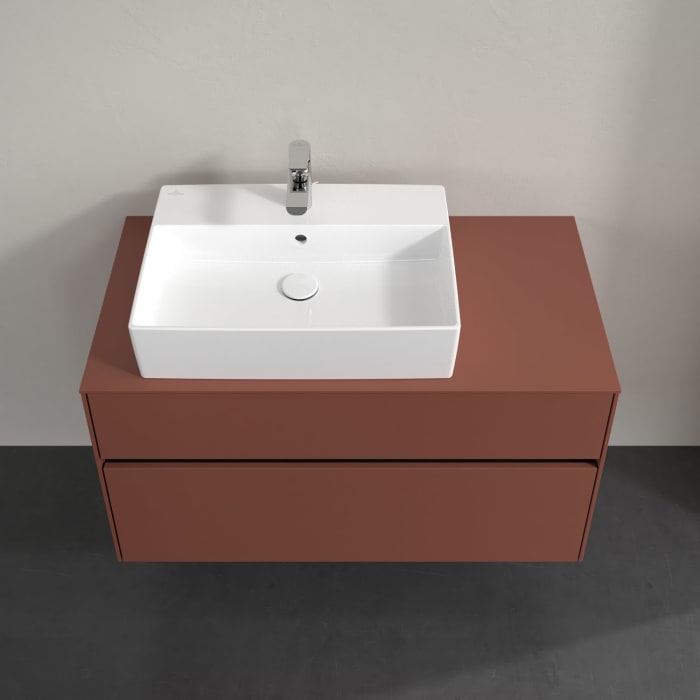 Villeroy & Boch Collaro Waschtischunterschrank 100 x 54,8 cm , mit LED-Beleuchtung, mit 2 Auszügen