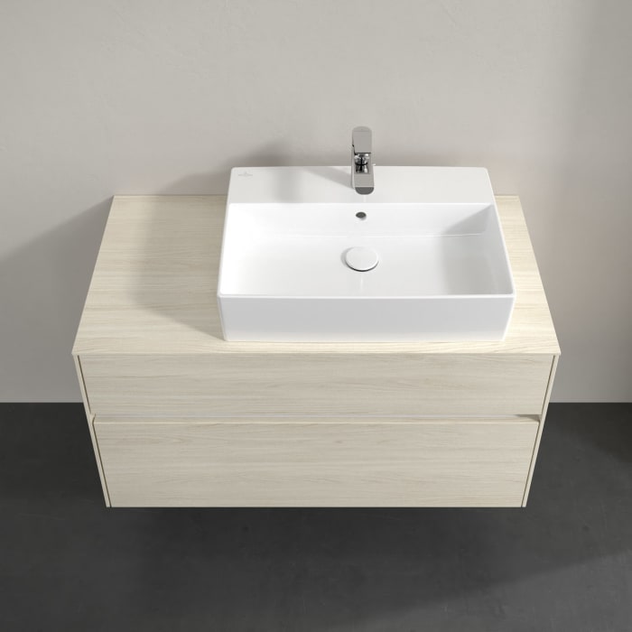 Villeroy & Boch Collaro Waschtischunterschrank 100 x 54,8 cm , mit LED-Beleuchtung, mit 2 Auszügen