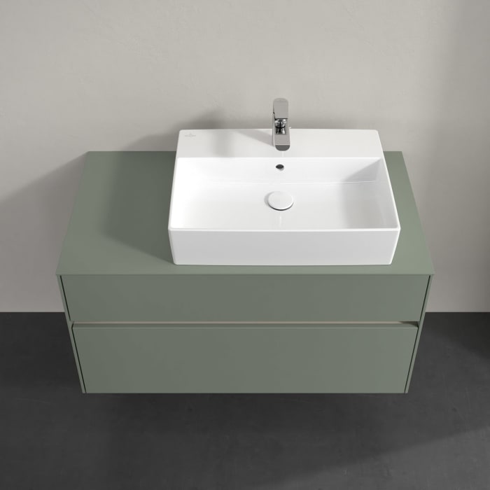 Villeroy & Boch Collaro Waschtischunterschrank 100 x 54,8 cm , mit LED-Beleuchtung, mit 2 Auszügen