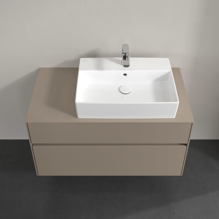 Villeroy & Boch Collaro Waschtischunterschrank 100 x 54,8 cm , mit LED-Beleuchtung, mit 2 Auszügen