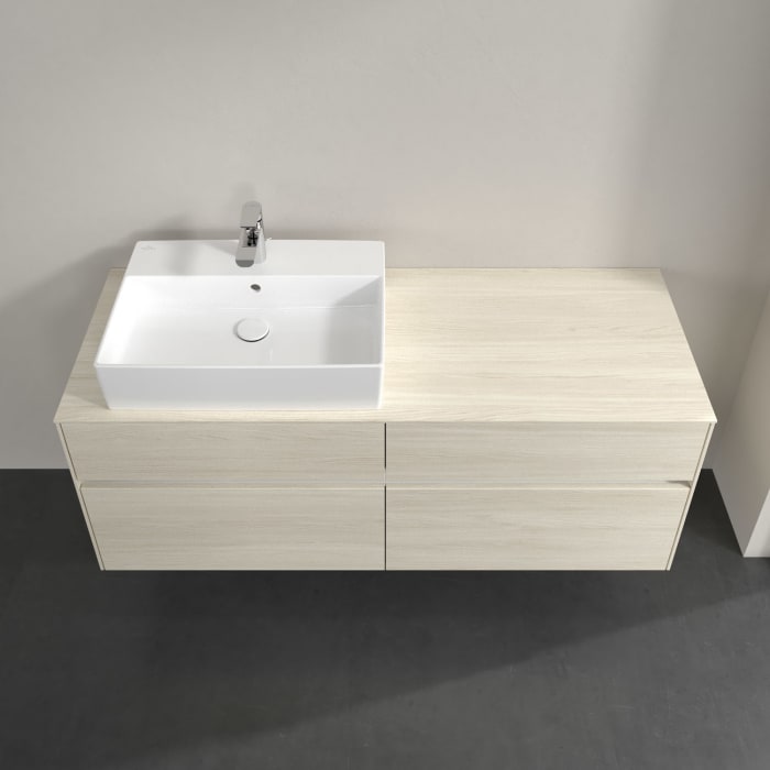 Villeroy & Boch Collaro Waschtischunterschrank 140 x 54,8 cm , mit LED-Beleuchtung, mit 4 Auszügen