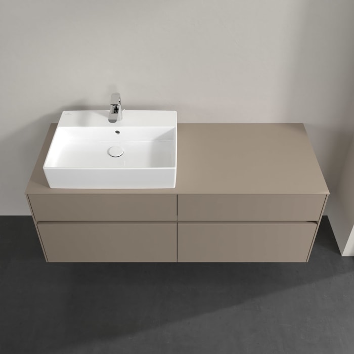 Villeroy & Boch Collaro Waschtischunterschrank 140 x 54,8 cm , mit LED-Beleuchtung, mit 4 Auszügen