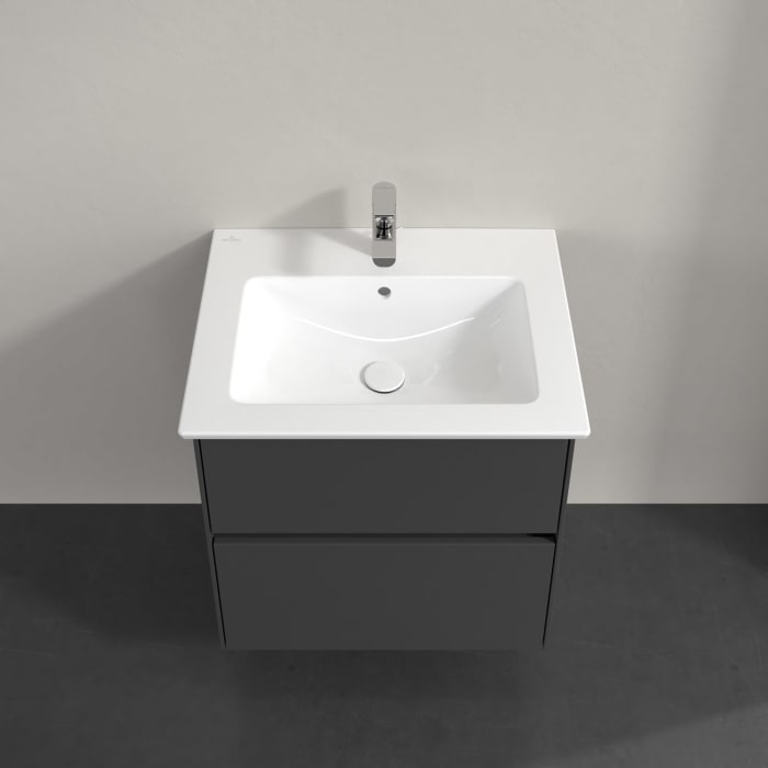 Villeroy & Boch Collaro Waschtischunterschrank 61,1 x 61 cm , mit LED-Beleuchtung, mit 2 Auszügen