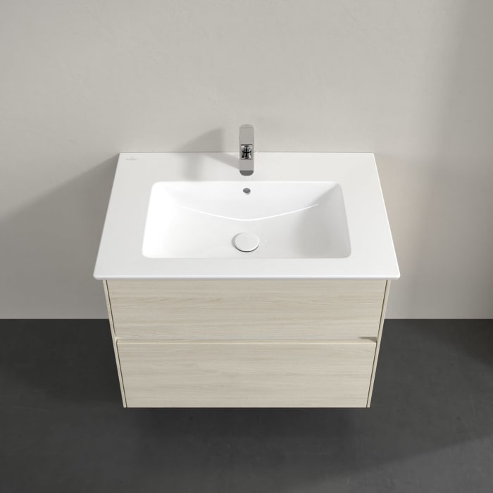 Villeroy & Boch Collaro Waschtischunterschrank 76,1 x 61 cm , mit LED-Beleuchtung, mit 2 Auszügen