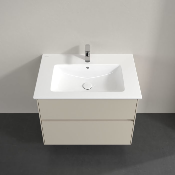 Villeroy & Boch Collaro Waschtischunterschrank 76,1 x 61 cm , mit LED-Beleuchtung, mit 2 Auszügen