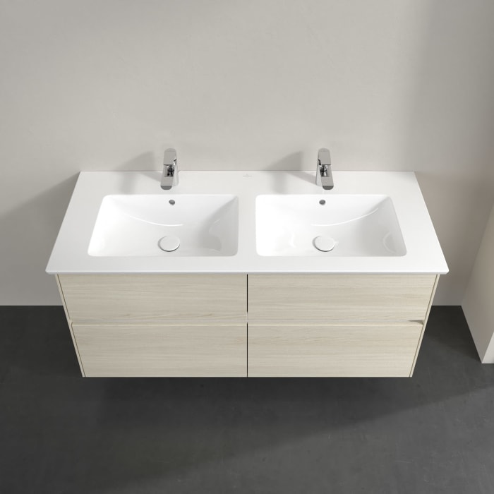 Villeroy & Boch Collaro Waschtischunterschrank 126,1 x 61 cm , mit LED-Beleuchtung, mit 4 Auszügen