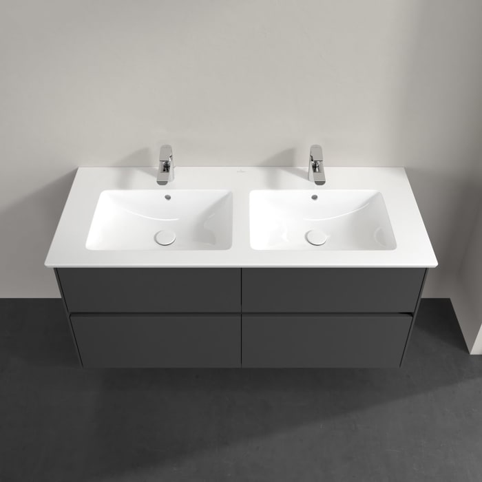 Villeroy & Boch Collaro Waschtischunterschrank 126,1 x 61 cm , mit LED-Beleuchtung, mit 4 Auszügen