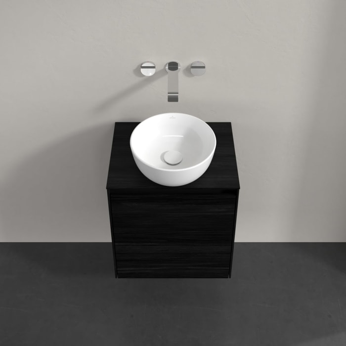 Villeroy & Boch Collaro Waschtischunterschrank 50 x 54,8 cm , mit LED-Beleuchtung, mit 1 Tür, Anschlag links