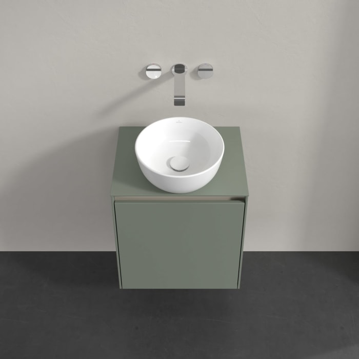 Villeroy & Boch Collaro Waschtischunterschrank 50 x 54,8 cm , mit LED-Beleuchtung, mit 1 Tür, Anschlag links