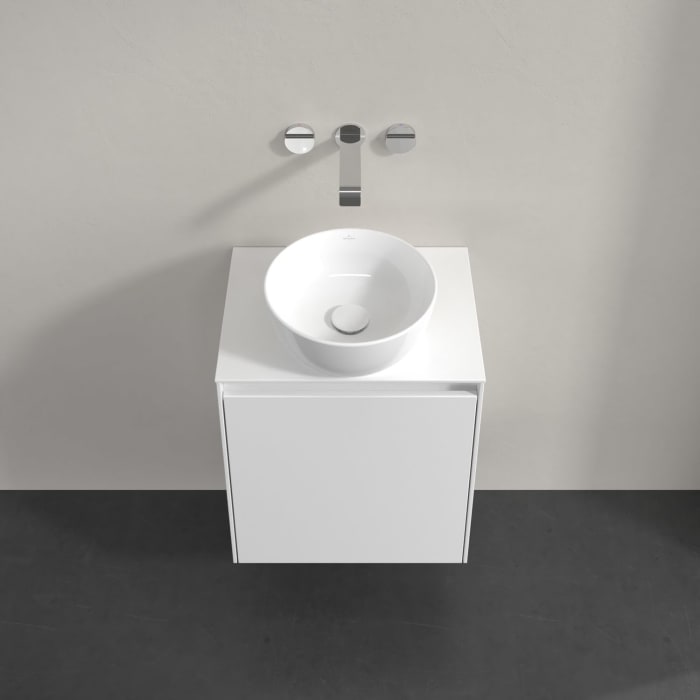 Villeroy & Boch Collaro Waschtischunterschrank 50 x 54,8 cm , mit LED-Beleuchtung, mit 1 Tür, Anschlag links