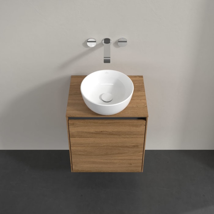 Villeroy & Boch Collaro Waschtischunterschrank 50 x 54,8 cm , mit LED-Beleuchtung, mit 1 Tür, Anschlag links