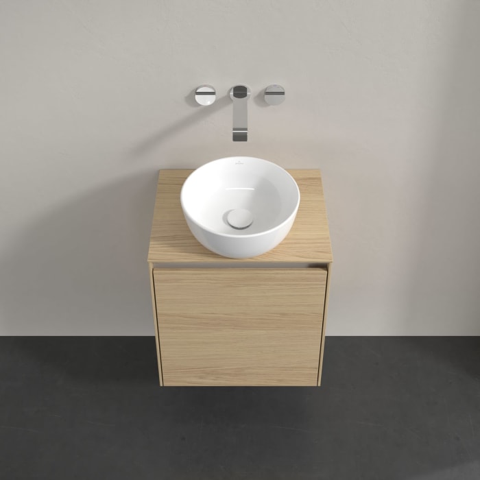 Villeroy & Boch Collaro Waschtischunterschrank 50 x 54,8 cm , mit LED-Beleuchtung, mit 1 Tür, Anschlag links