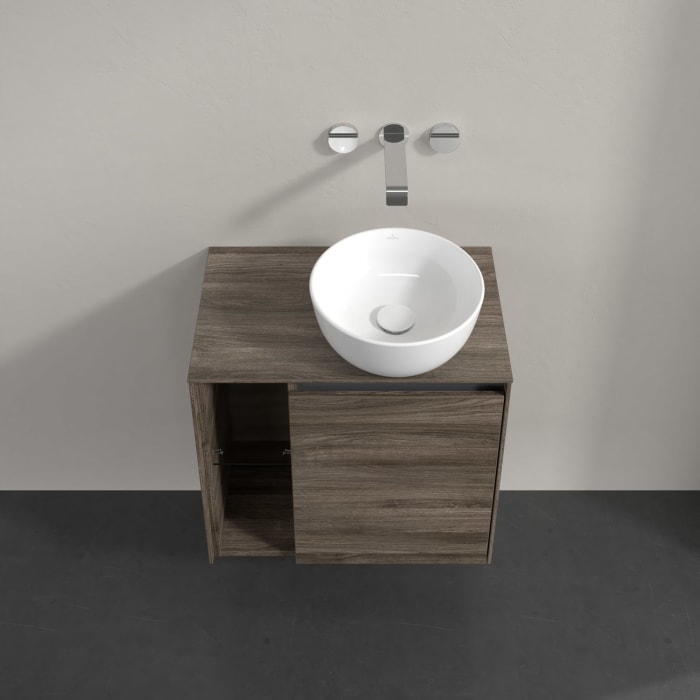 Villeroy & Boch Collaro Waschtischunterschrank 60 x 54,8 cm , mit LED-Beleuchtung, mit 1 Tür, Anschlag rechts