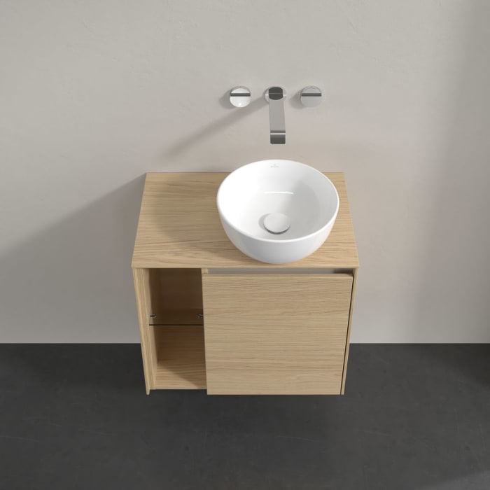 Villeroy & Boch Collaro Waschtischunterschrank 60 x 54,8 cm , mit LED-Beleuchtung, mit 1 Tür, Anschlag rechts