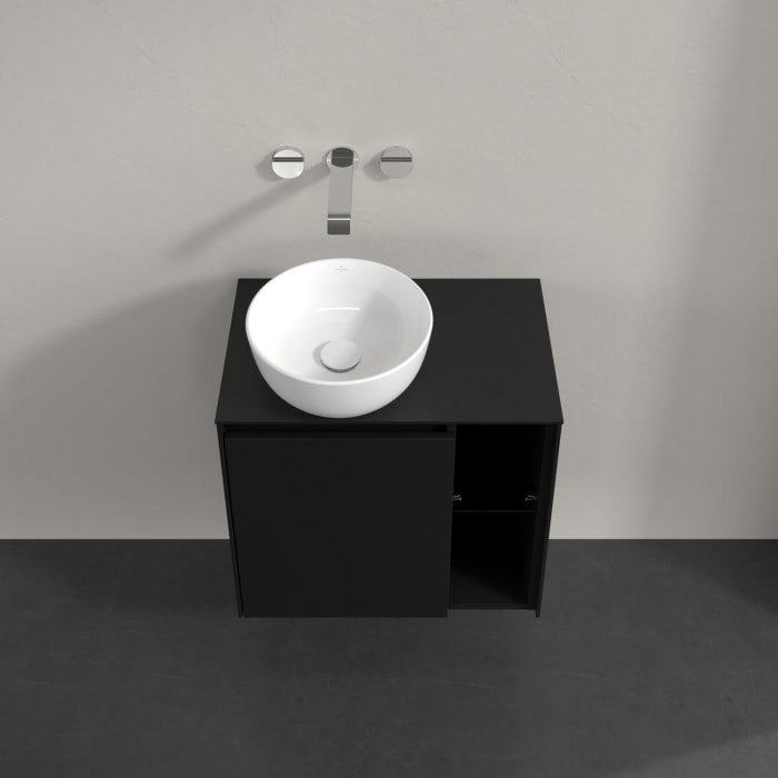 Villeroy & Boch Collaro Waschtischunterschrank 60 x 54,8 cm , mit LED-Beleuchtung, mit 1 Tür, Anschlag links