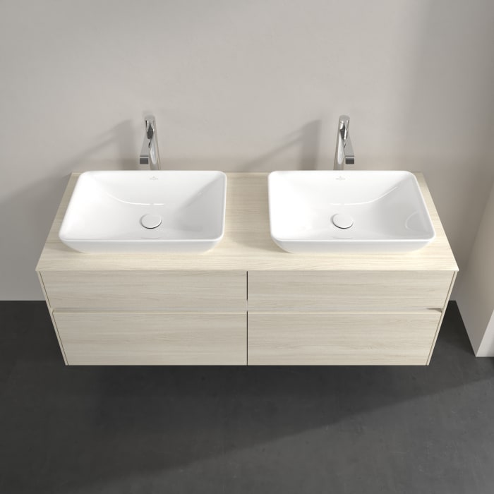 Villeroy & Boch Collaro Waschtischunterschrank 140 x 54,8 cm , mit LED-Beleuchtung, mit 4 Auszügen