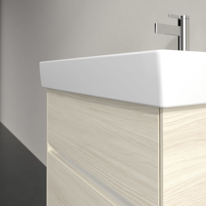 Villeroy & Boch Collaro Waschtischunterschrank 55,4 x 54,6 cm , mit LED-Beleuchtung, mit 2 Auszügen