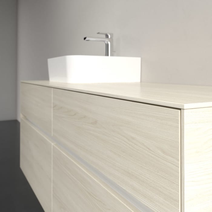 Villeroy & Boch Collaro Waschtischunterschrank 140 x 54,8 cm , mit LED-Beleuchtung, mit 4 Auszügen