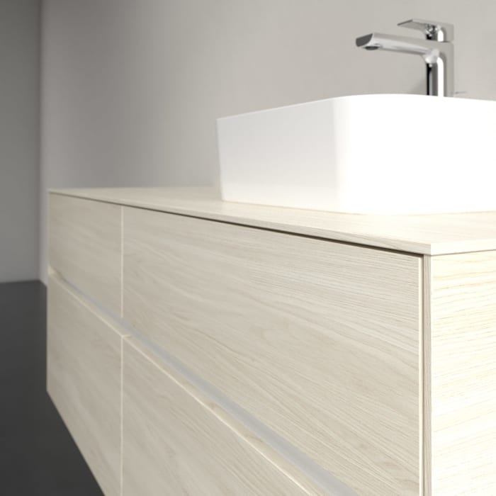 Villeroy & Boch Collaro Waschtischunterschrank 140 x 54,8 cm , mit LED-Beleuchtung, mit 4 Auszügen